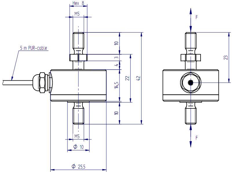 瑞士拉杆傳感器尺寸（cùn）圖